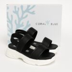 Sandalias Coral Blue Negro Vaqueta