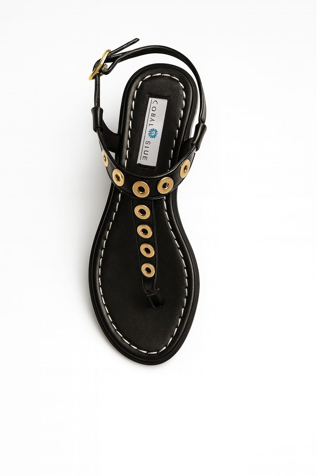 Sandalias Coral Blue Negra Vaqueta - Image 2