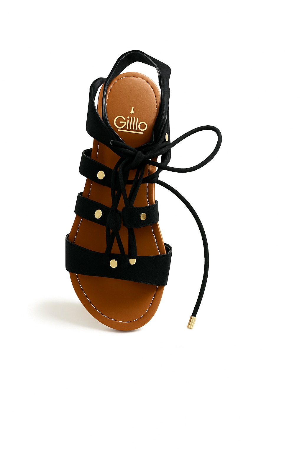 Sandalias Negro Gamuza Gillio - Image 2