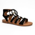 Sandalias Negro Gamuza Gillio